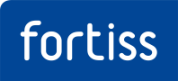 fortiss-Logo in weißer Schrift auf blauen hintergrund