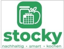 Logo stocky App Mit Schriftzug nachhaltig - smart - kochen