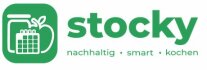 Logo stocky App mit Schriftzug nachhaltig, smart, kochen