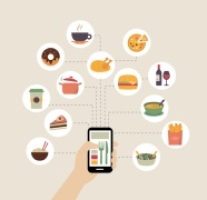 Smartphone mit Ernährungsapp