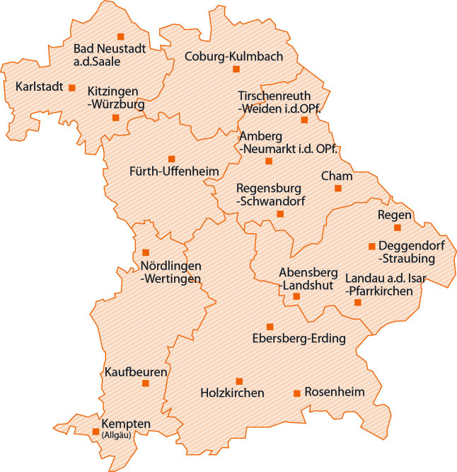 Karte mit Genuss Ämter